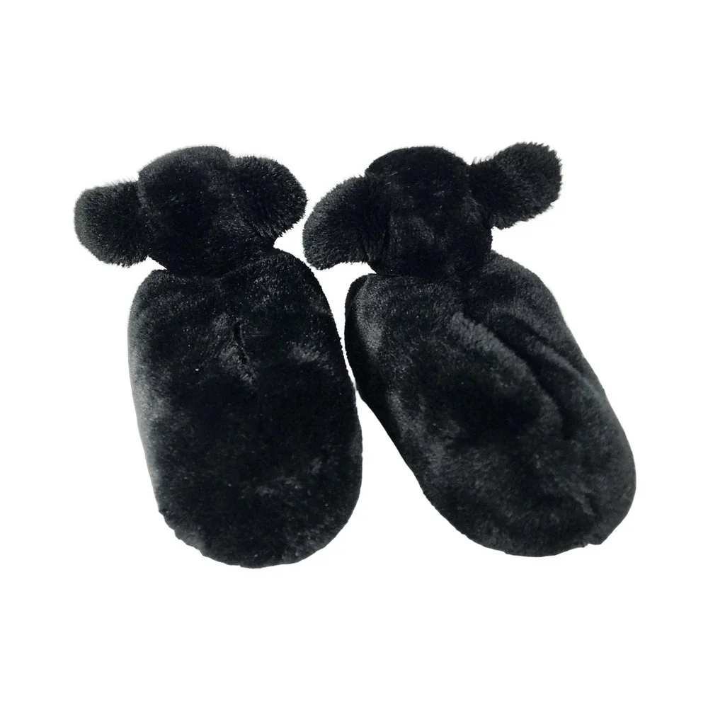 Black Lab Puppy‎ Dog Slippers Cozy Plush Warm Lounge Wear Size Medium 7-8